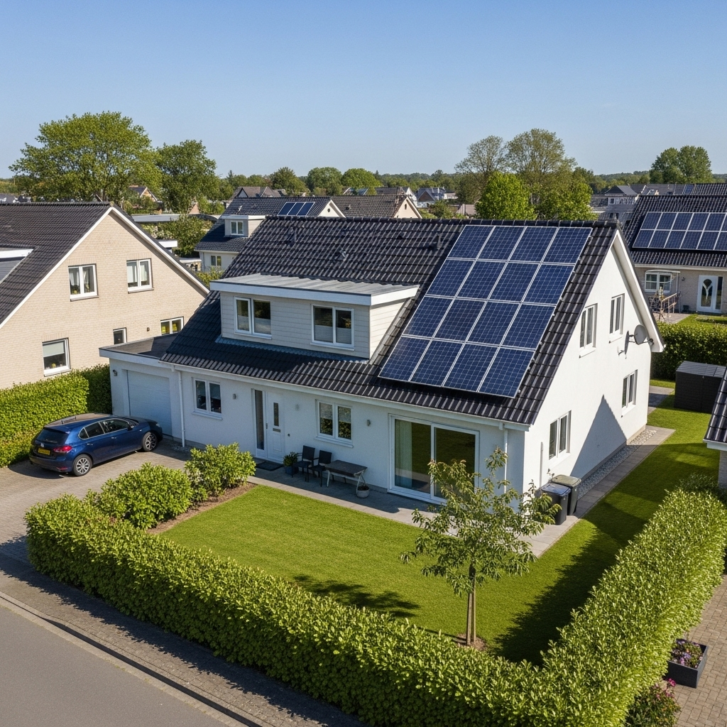 Panneaux solaires sur toit